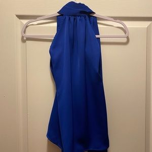 Satin High Neck Halter Top